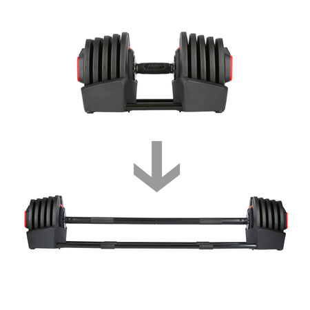 HMS Zestaw Regulowanych Sztangielek 2w1 Do Ćwiczeń Treningu 43,5 kg