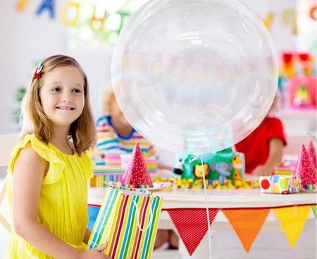 Balon Kryształowy Duży Okrągły Foliowy Dekoracyjny Na Ślub Urodziny 65 cm