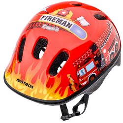 Kask Rowerowy Regulowany Dziecięcy Czerwony Otwory Wentylacyjne METEOR