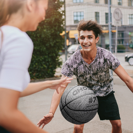 METEOR Piłka Koszowa Do Koszykówki Holograficzna Świecąca Rozmiar 7