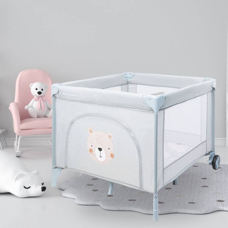 Kojec Składany Łóżeczko Turystyczne Teddy Bear Dla Dzieci + Materac