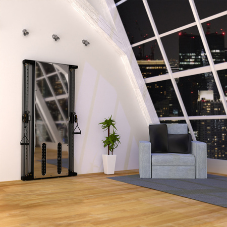 HMS Brama Przyścienna Podwójna Treningowa Do Ćwiczeń Ze Stosem