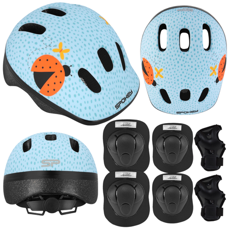 Kask Rowerowy Regulowany Dziecięcy Na Rolki Rower Ochronny Wentylowany + Ochraniacze