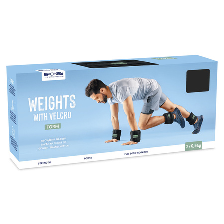 Obciążenia Ciężarki Na Kostki Nadgarstki Do Ćwiczeń Fitness 2x0,5 kg SPOKEY