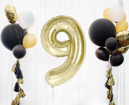 Balon Foliowy Na Urodziny Rocznicę Dekoracja Cyfra 9 85 cm Na Hel GODAN