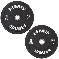 Talerz Olimpijski Na Gryf Sztangę Gumowany Bumper Do Ćwiczeń Zestaw 2x 5 kg HMS