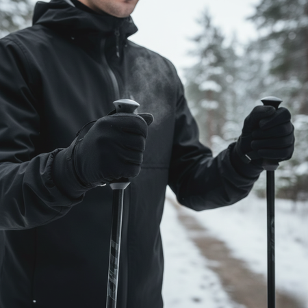 Rękawice Rękawiczki Zimowe Sportowe Do Biegania Ciepłe Narciarskie METEOR