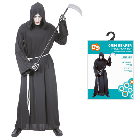 Strój Ponury Żniwiarz Śmierć Kostucha Kostium Na Halloween Dla Dorosłych
