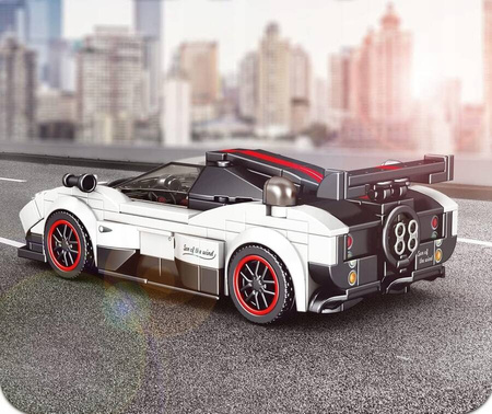 Mould King Klocki Konstrukcyjne Auto Samochód Wyścigowy 374 Elementów + Gablota