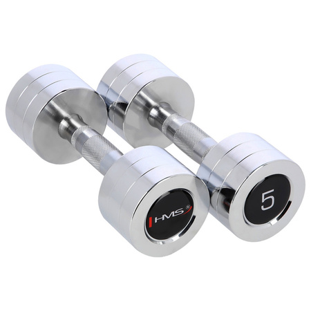 HMS Zestaw Hantle Hantelki Ciężarki Do Ćwiczeń Fitness Treningu 2x5 kg