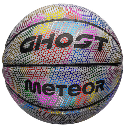 METEOR Piłka Do Koszykówki Holograficzna Świecąca Rozmiar 7 + Pompka