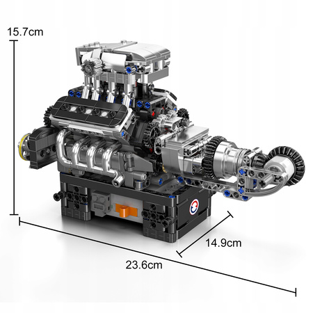 Klocki Konstrukcyjne Silnik Samochodowy V8 737 el. Na Prezent MOULD KING
