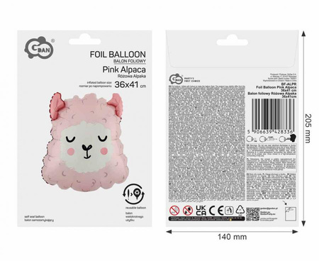 Balony Foliowe Na 4 Urodziny Dla Dziewczynki Alpaka + Gwiazda + Cyfra 3szt.