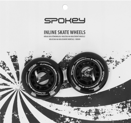 SPOKEY Zestaw 4x Kółka Do Rolek Łyżworolek 82A 64 mm Bez Łożysk