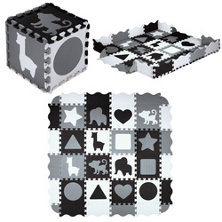 Mata Edukacyjna Piankowa PUZZLE Dla Dzieci Składana Kojec 140x140 cm NILS