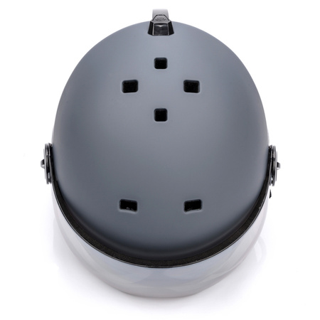 Kask Zimowy Narciarski Snowboardowy Szary Z Szybką AIR FLOW METEOR