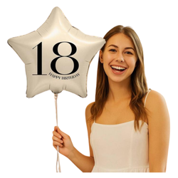 Balon Foliowy Dekoracyjny Ozdobny Imprezowy Gwiazda Na 18 Urodziny 18"