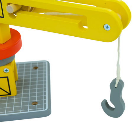 MERKAN Drewniany Plac Budowy Z Dużym Ruchomym Dźwigiem I Pojazdami Żuraw Wieżowy