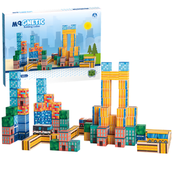 Klocki Magnetyczne Konstrukcyjne Zestaw 140 Elementów Edukacyjne Dla Dzieci