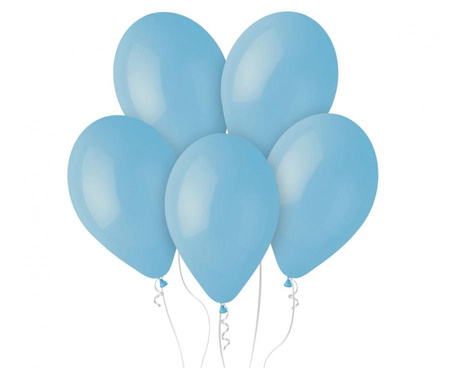 Balony Klasyczne Jasnoniebieskie Lateksowe Na Urodziny GEMAR 12" 100 szt.