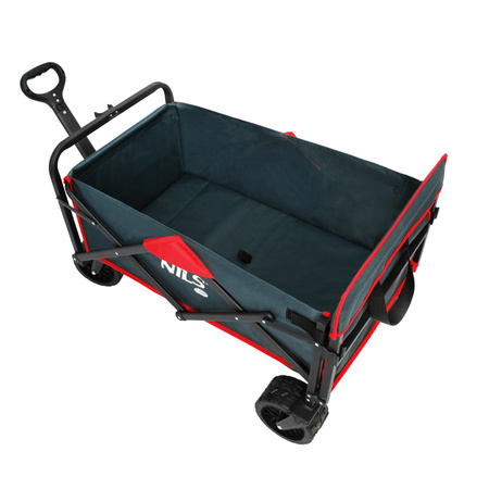 NILS Wózek Turystyczny Plażowy Transportowy Kempingowy Składany Z Uchwytem