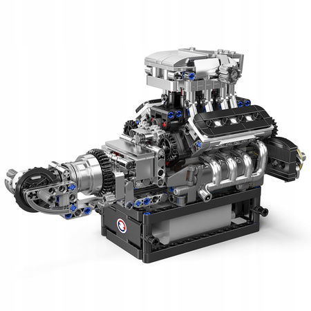 Klocki Konstrukcyjne Silnik Samochodowy V8 737 el. Na Prezent MOULD KING