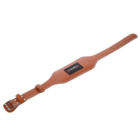 Pas Kulturystyczny Treningowy Lędźwiowy Skórzany Do Treningu Siłowego HMS