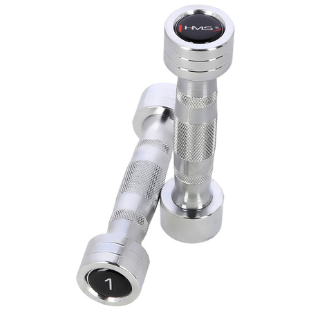 Zestaw Hantle Hantelki Ciężarki Do Ćwiczeń Fitness Treningu HMS 2x1 kg