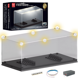 Klocki Konstrukcyjne Gablota Na Pojazd Auto Samochód Wyścigowy LED Mould King