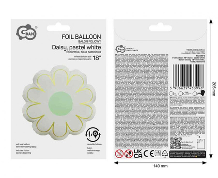Balony Foliowe Kwiatki Stokrotki Na Przyjęcie Imprezę Urodziny Zestaw 3szt.