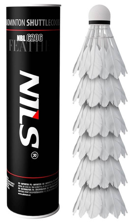 Zestaw 2 Rakiety + 6 Lotek Piórkowych Do Gry W Badmintona W Pokrowcu NILS