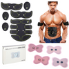 Elektrostymulator Stymulator Masażer Mięśni Brzucha + Wymienne Żelowe Naklejki Motylki 4 szt