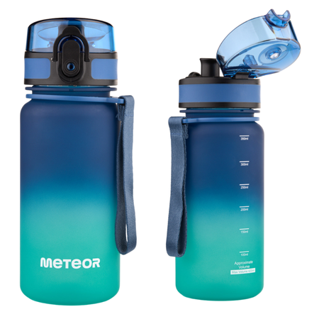 Butelka Sportowa Bidon Na Wodę Z Miarką Tritanowa Z Ustnikiem 350 ml METEOR