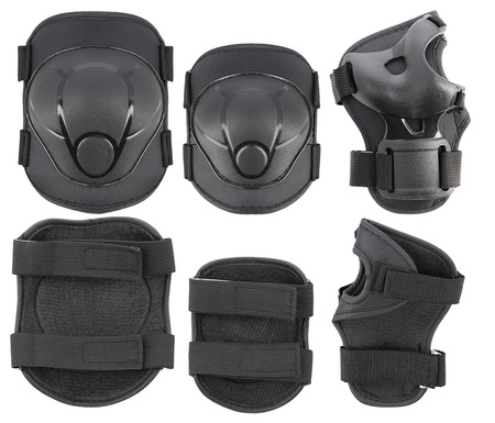 Kask Rowerowy Regulowany Dziecięcy Ochronny Otwory Wentylacyjne + Komplet Ochraniaczy