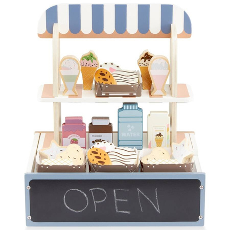 MAMABRUM Składany Sklepik Drewniany Kawiarnia Cukiernia Z Akcesoriami