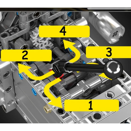 Zestaw Klocki Konstrukcyjne Silnik Samochodowy V12 1260 el. Na Prezent MOULD KING