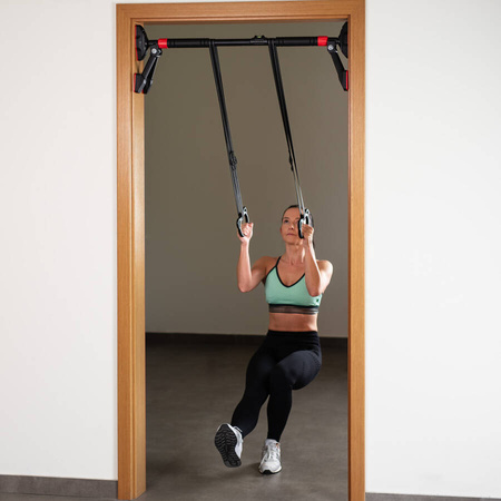 HMS Drążek Rozporowy Regulowany Do Podciągania 96-130 cm Z Kółkami Gimnastycznymi