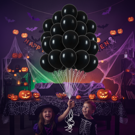 Balony Lateksowe Pastelowe Czarne Na Urodziny Ślub Wesele 13" - 50 szt.