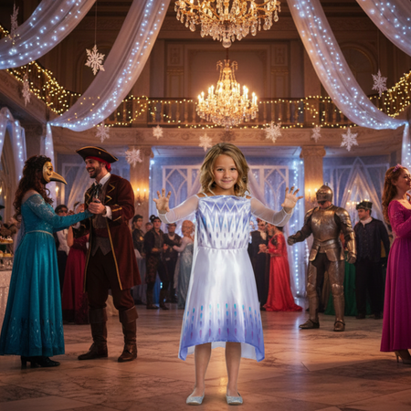 Strój Elsa Kostium Przebranie Dla Dziewczynki Frozen 2 DISGUISE 7-8 Lat