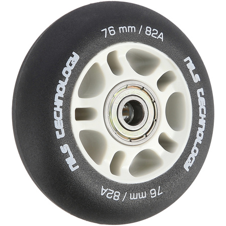 Kółka Do Rolek Kauczukowe 76mm Zestaw 8 szt. + Łożyska ABEC-9 Czarne Matowe