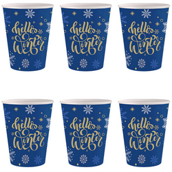 Kubeczki Papierowe Świąteczne Na Boże Narodzenie Dekoracja 250 ml - 6 szt.