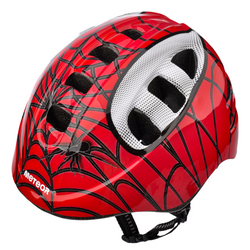 Kask Rowerowy Regulowany Dziecięcy Czerwony Otwory Wentylacyjne METEOR