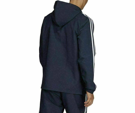 Kurtka Wiatrówka Przejściowa Sportowa Męska Z Kapturem Do Biegania ADIDAS