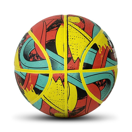 Piłka Do Koszykówki Treningowa Rekreacyjna Kolorowa Rozmiar 7 + Pompka