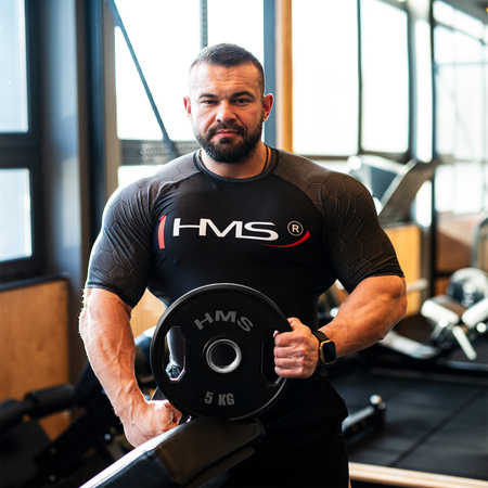 Talerze Obciążenia Olimpijskie Na Gryf Sztangę Gumowany HMS Zestaw 2x5 kg