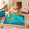 Puzzle Drewniane Dla Dzieci Ocean Zestaw 100 Elementów TOP BRIGHT
