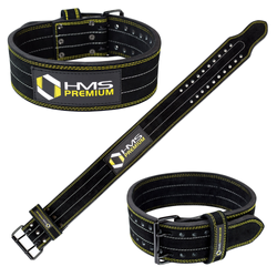 Pas Kulturystyczny Treningowy Lędźwiowy Skórzany Do Treningu Siłowego HMS