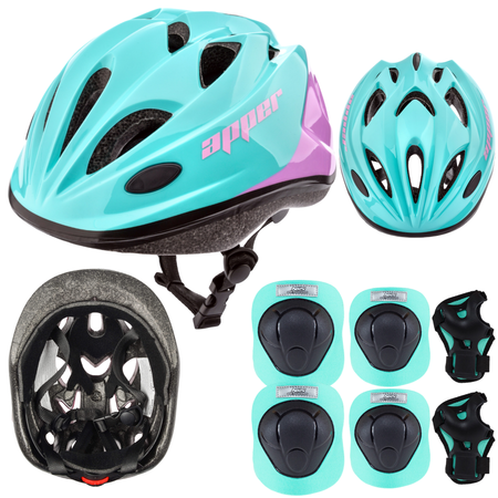 Kask Rowerowy Regulowany Dziecięcy Otwory Wentylacyjne + Zestaw Ochraiaczy