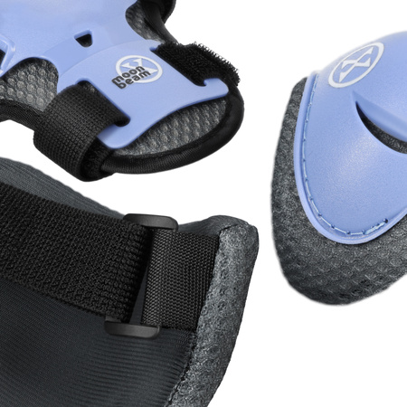 Rolki Regulowane Rekreacyjne Kauczukowe Kółka LED + Zestaw Ochraniaczy NILS