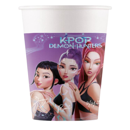 Talerzyki Kubeczki Serwetki 38el K-POP DEMON HUNTERS +Balony Na 11 Urodziny